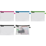 LEITZ Reißverschlusstasche WOW Traveller, Größe L, blau wasserabweisend, für die tägliche Aufbewahrung von - 1 Stück (4026-00-36)