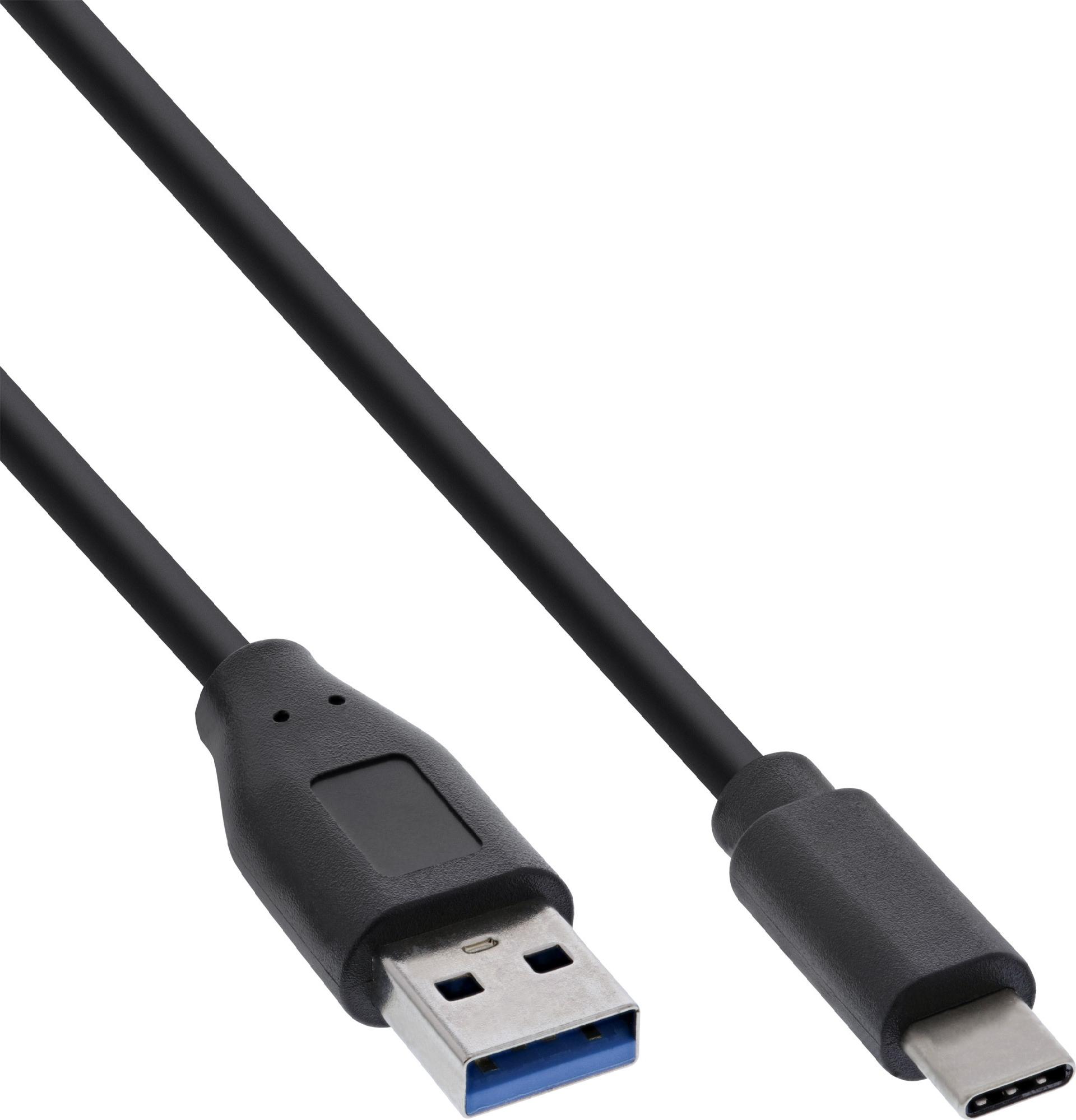 InLine USB 3.2 Gen.2 Kabel USB-C Stecker auf USB-A Stecker 50 cm Schwarz