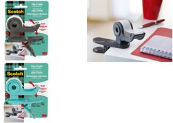 Scotch Handabroller Clip & Twist, dunkelgrau, bestückt Lieferung inkl. 1 Rolle Scotch Magic Klebefilm 19 mm x 8,9 m - 1 Stück (C19-CLIP-CG)