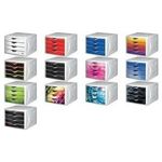 helit Schubladenbox the chameleon himbeer DIN A4 mit 4 Schubladen (H6129626)