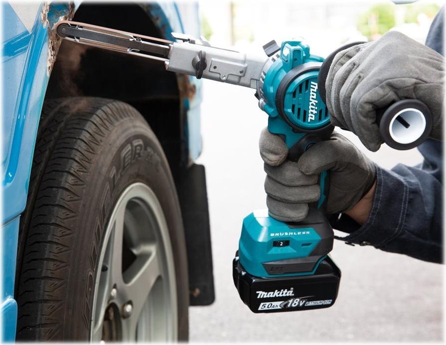 Makita DBS180 Akku-Bandfeile 18 V 9 x 533 mm Schwarz, Blau
