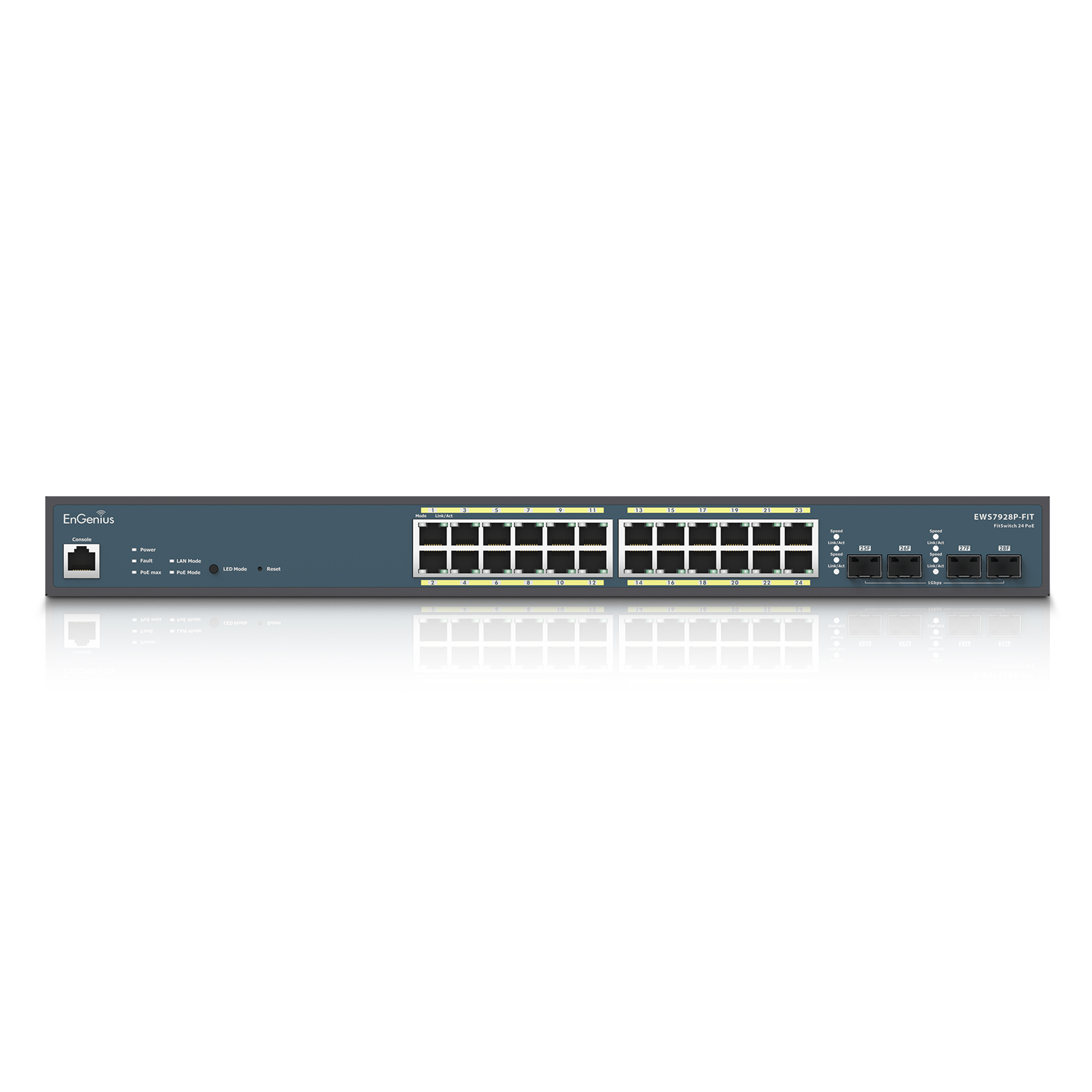 EnGenius EWS7928P-FIT Managed L2/L3 Gigabit PoE Switch Grau