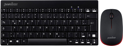 PERIXX Kabelloses Mini Tastatur- und Maus Set, Perixx PERIDUO-712 DE B, schwarz