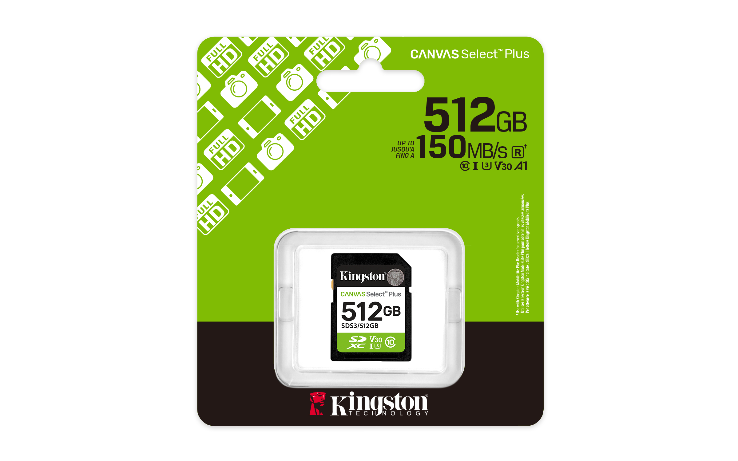 Kingston Canvas Select Plus 512 GB SDXC UHS-I