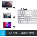 Logitech MX Keys Mini for Mac Tastatur RF Wireless + Bluetooth QWERTZ Deutsch Silber - Weiß (920-010519)