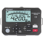 Voltcraft ET-240 PV Isolationsmessger?t  125 V,250 V,500 V,1000 V 4000 M?<br><br>ET-240 PV PV Isolationstester 1000V 4G?<br><br>Spannungsmessung: 1000 V/DC, 600 V/AC<br>Pr?fspannungen 125/250/500/1000 V<br>Isolationsmessung bis 4 G?<br>Entladeau (VC-17072205)