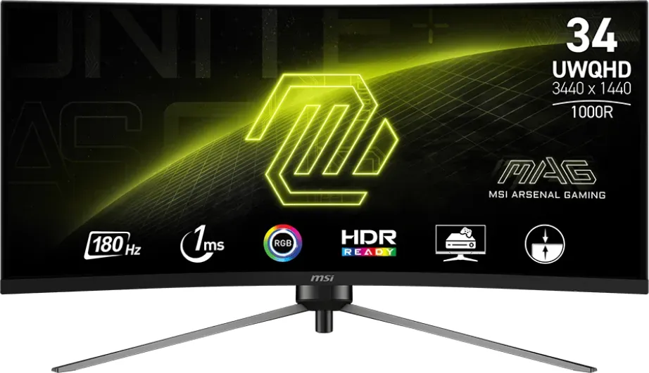 MSI MAG 345CQRDE Curved Gaming Monitor 86 cm (34")