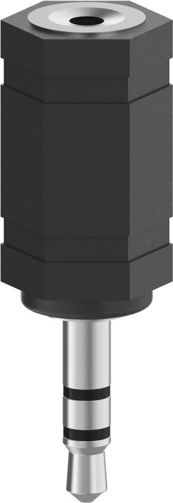 Hama Audio-Adapter, 3,5-mm-Klinken-St. Stereo - 2,5-mm-Klinken-Kuppl. Stereo (00205199)