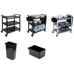 APS Servier-/Transportwagen READY, 3 Etagen, Edelstahl/PP Aluminiumrahmen, Böden aus Polypropylen, 4 feststellbare - 1 Stück (11944)