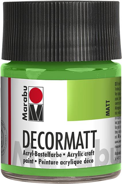 Marabu Decormatt Acrylfarbe 50 ml im Glas Gelbgrün