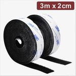 Quadrios 24CA320 Klettband zum Aufkleben Haft- und Flauschteil L x B 3 m 2 cm Schwarz 3 (24CA320)