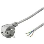 Wentronic Goobay Schutzkontaktkabel abgewinkelt zum Konfektionieren, 2 m, Grau - Typ F (Typ F, CEE 7/7) > lose Kabelenden (50082)