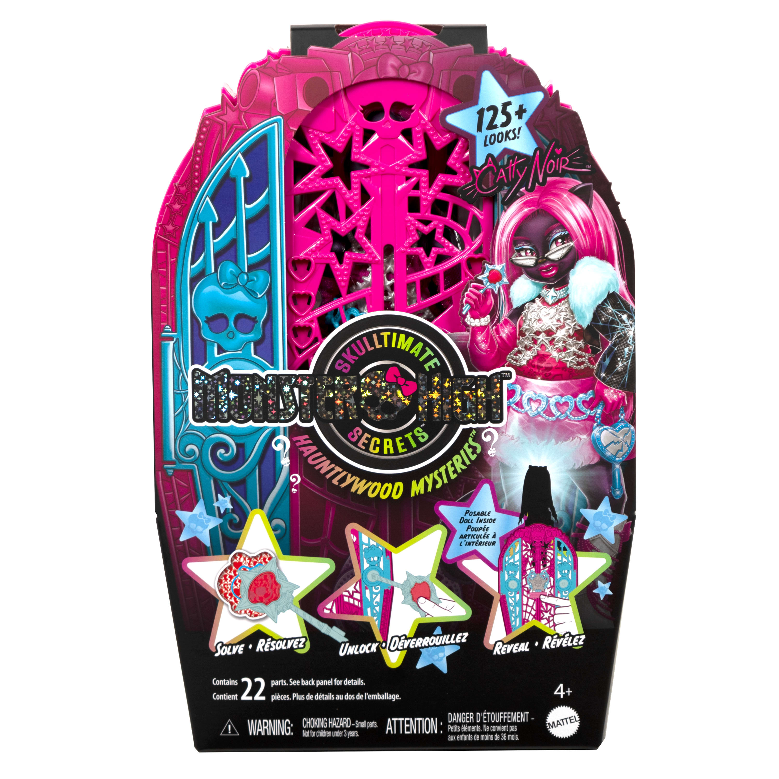 Mattel Monster High Skulltimate Secrets Hauntlywood Mysteries Modepuppe Catty Noir Mehrfarbig