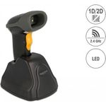 Delock 2,4 GHz Barcode Scanner 1D und 2D mit Ladestation - Mehrsprachig (90550)