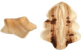 PAPSTAR 6 Palmblatt-Teller pure 21.2 x 24.3 cm (89692)