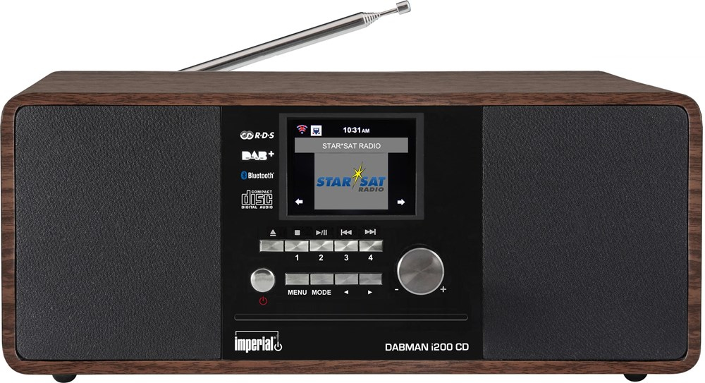 Imperial DABMAN i200 CD Audiosystem mit CD-Player 20 W Holzoptik