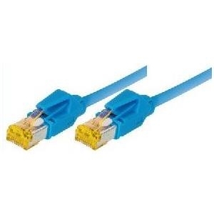 Patchkabel S/FTP, PiMF, Cat 6a, blau, 50,0 m Für 10 Gigabit/s, halogenfrei, mit Draka-Kabel und Hirosesteckern TM31 (bisherige Bezeichnung S/STP) (72250B)