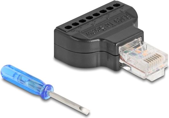 Delock RJ45 Stecker zu Terminalblock mit Schraubendreher Cat.5e (90654)