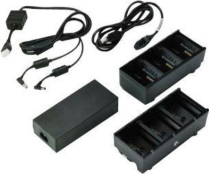Zebra 3-Slot Battery Charger Connected via Y Cable (SAC-MPP-6BCHUS1-01)