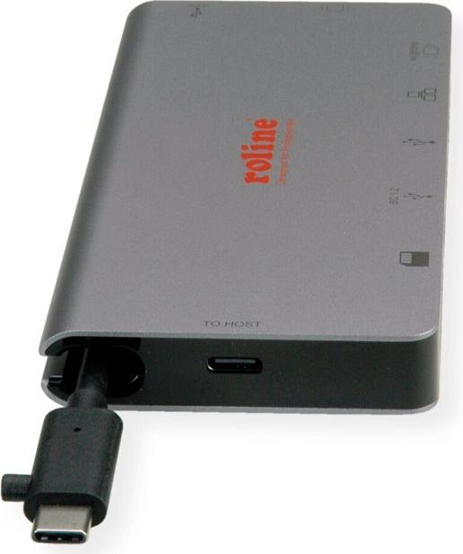 ROLINE Roline 12.02.1022 Dockingstation USB 3.2 Gen 1 Type-C Grau