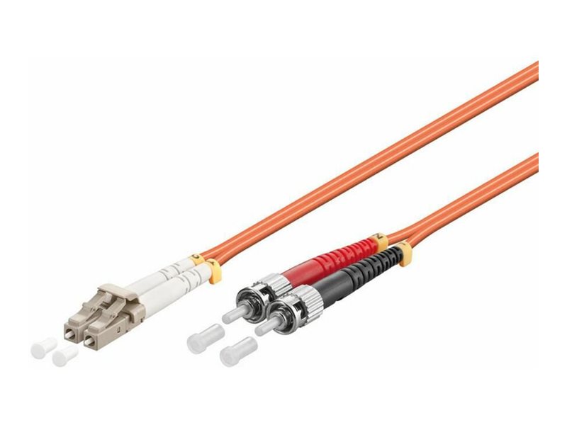 MicroConnect Glasfaserkabel 2 m LC ST OM2 Multimode Duplex LSZH Orange