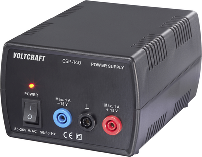 VOLTCRAFT CSP-140 Labornetzgerät Gleichspannung symmetrisch 15 V/DC (max.) 1 A (max.) 30 W Anzahl Ausgänge 1 x (VC-17193965)
