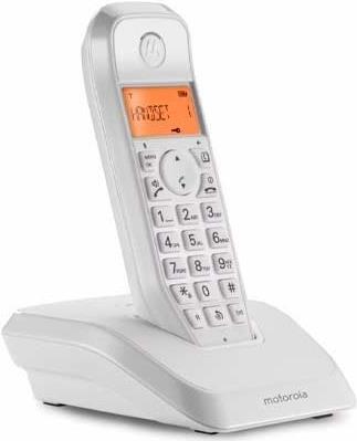 Motorola TELEPHONE WIRELESS DECT DIGITAL S1201 BLA BACKLIT SCREEN/HANDS-FREE/CALL ID 107S1201WHITE (107S1201WHITE)