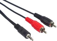 PREMIUMCORD Kabel Audio 3,5mm Klinke - 2x Cinch 5m (M/M, Stereo) (kjackcin5)