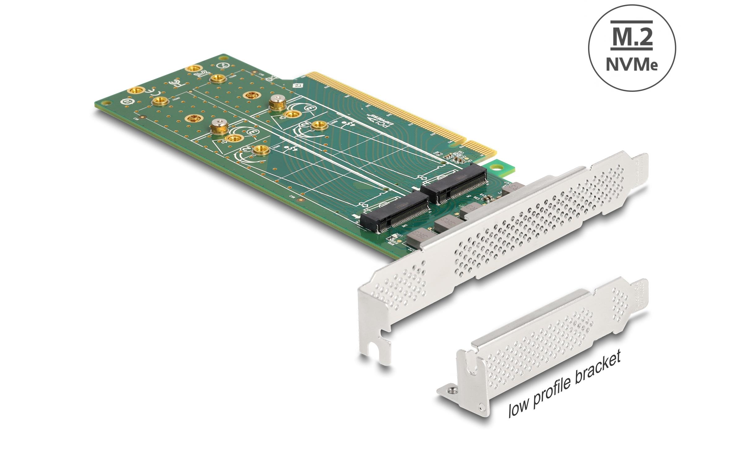 Delock Speicher-Controller 4x M.2 NVMe PCIe 4.0 x16 Low Profile