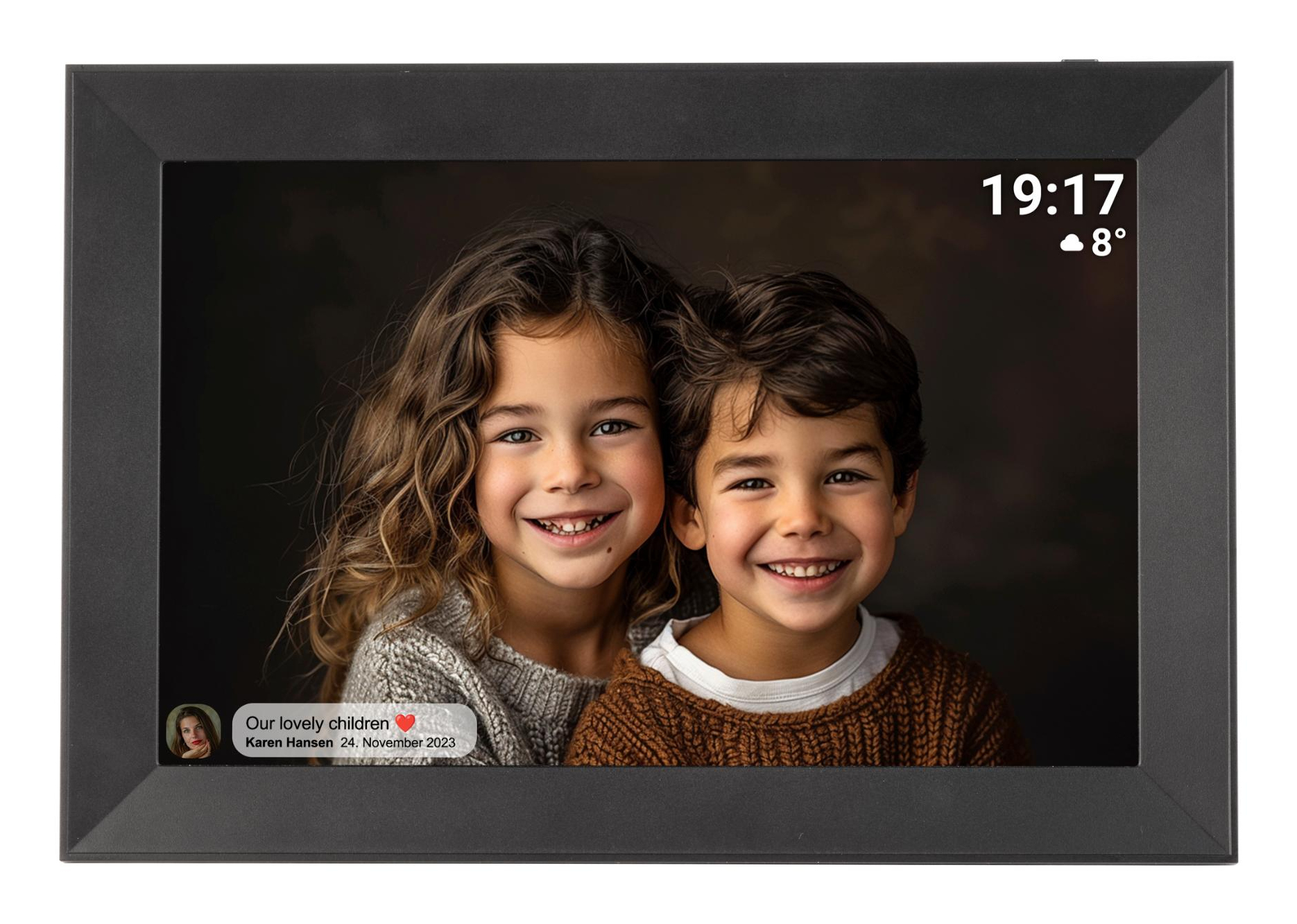 Denver PFF-1012 10,1" Digitaler Bilderrahmen 1280x800 IPS Touch WLAN Frameo 16 GB Schwarz
