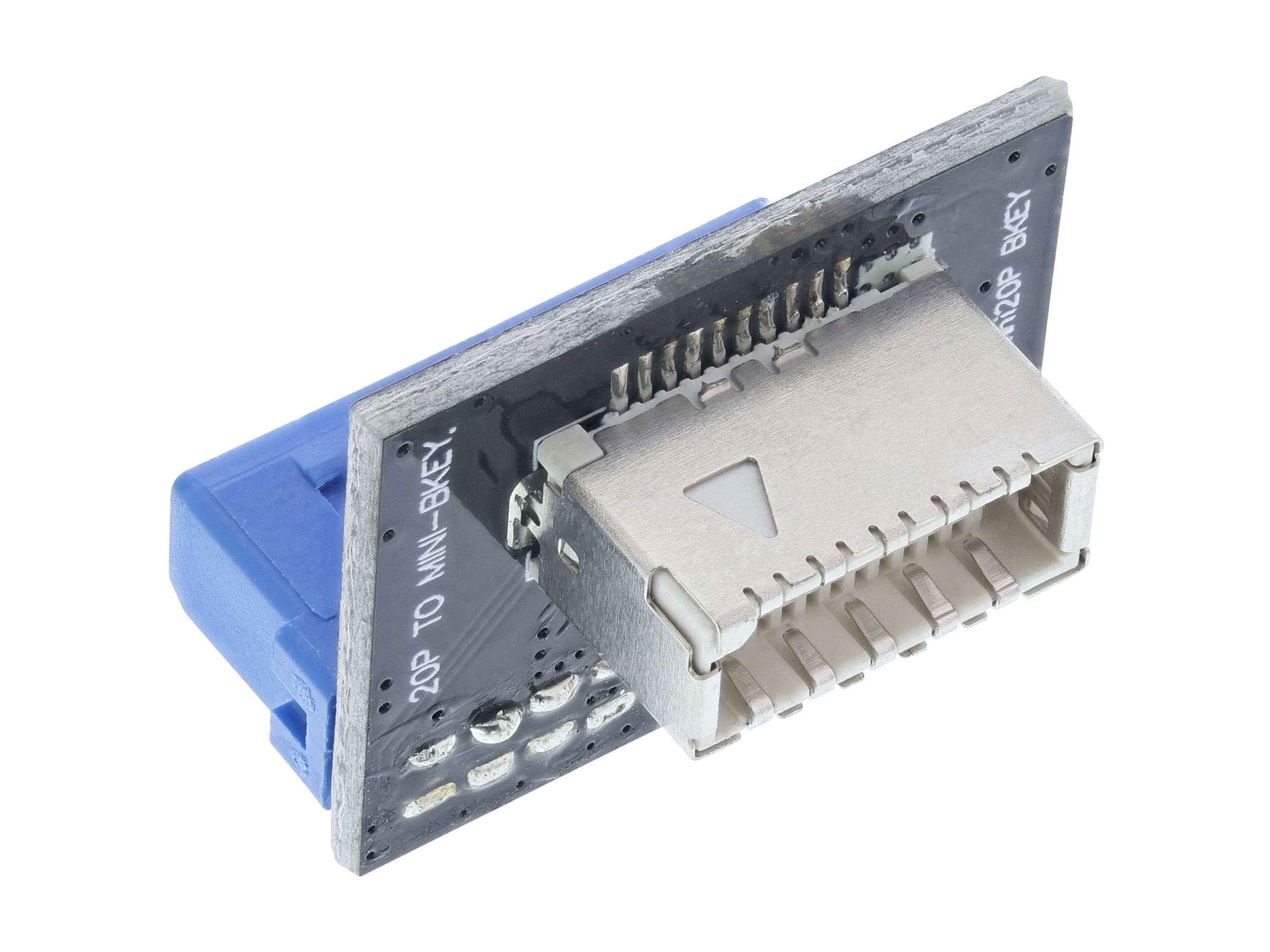 InLine USB 3.0 zu USB 3.1 Frontpanel Key-B Adapter intern 0,13 m Schwarz, Blau