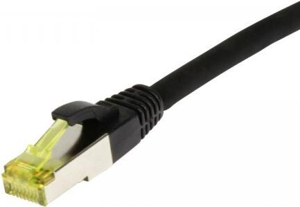 Patchkabel RJ45, CAT6A 500Mhz, 3m, schwarz, S-STP(S/FTP), TPE/LSZH(Ultraflex), AWG26, mitCat.7 Rohkabel, Synergy 21 (S217620)