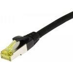 Patchkabel RJ45, CAT6A 500Mhz, 3m, schwarz, S-STP(S/FTP), TPE/LSZH(Ultraflex), AWG26, mitCat.7 Rohkabel, Synergy 21 (S217620)