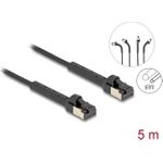 Delock RJ45 Slim Netzwerkkabel Cat.6A U/FTP winkelbar schwarz 5 m (80937)