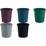 helit Papierkorb "the green german", 18 Liter, lichtgrau rund, umlaufender Griffrand, aus recyceltem Kunststoff - 1 Stück (H6405882)