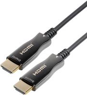 Transmedia Optisches HDMI Hybrid Kabel- Aktives HDMI 2.0 Glasfaser Kabel- besteht aus hochwertigen Multimode LWL Leitern- innovative digital optische Wandler in den Steckern integriertBitte beachten!Das Kabel ist unidirektional und da