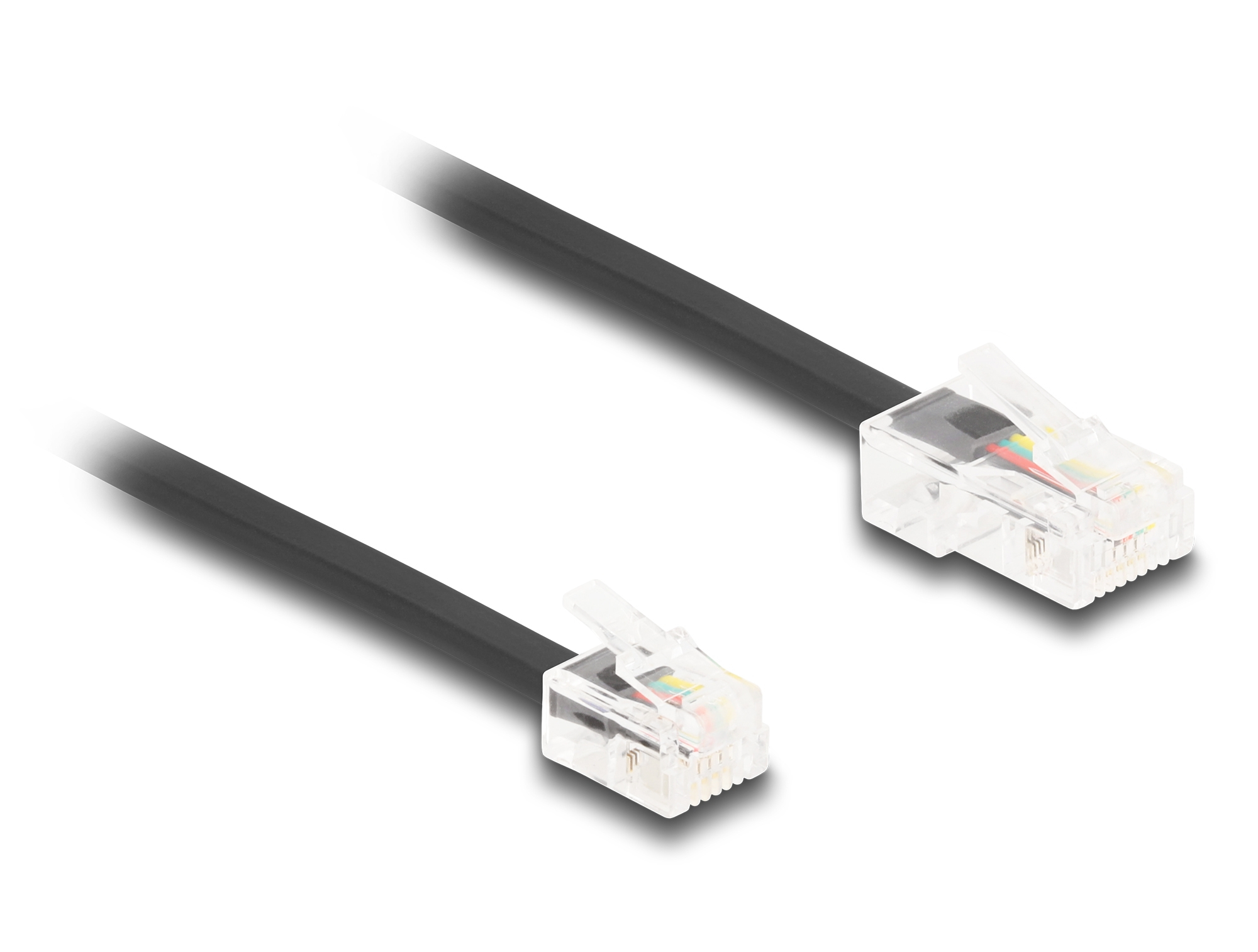 Delock Telefonkabel RJ45 Stecker zu RJ11 Stecker 3 m Schwarz