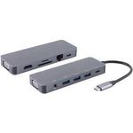 shiverpeaks ®-BASIC-S--USB-DOCK--USB-C multiport Dockingstation, 11in1, HDMI, VGA, PD, Hub, SD, LAN, AUX (BS14-05028)