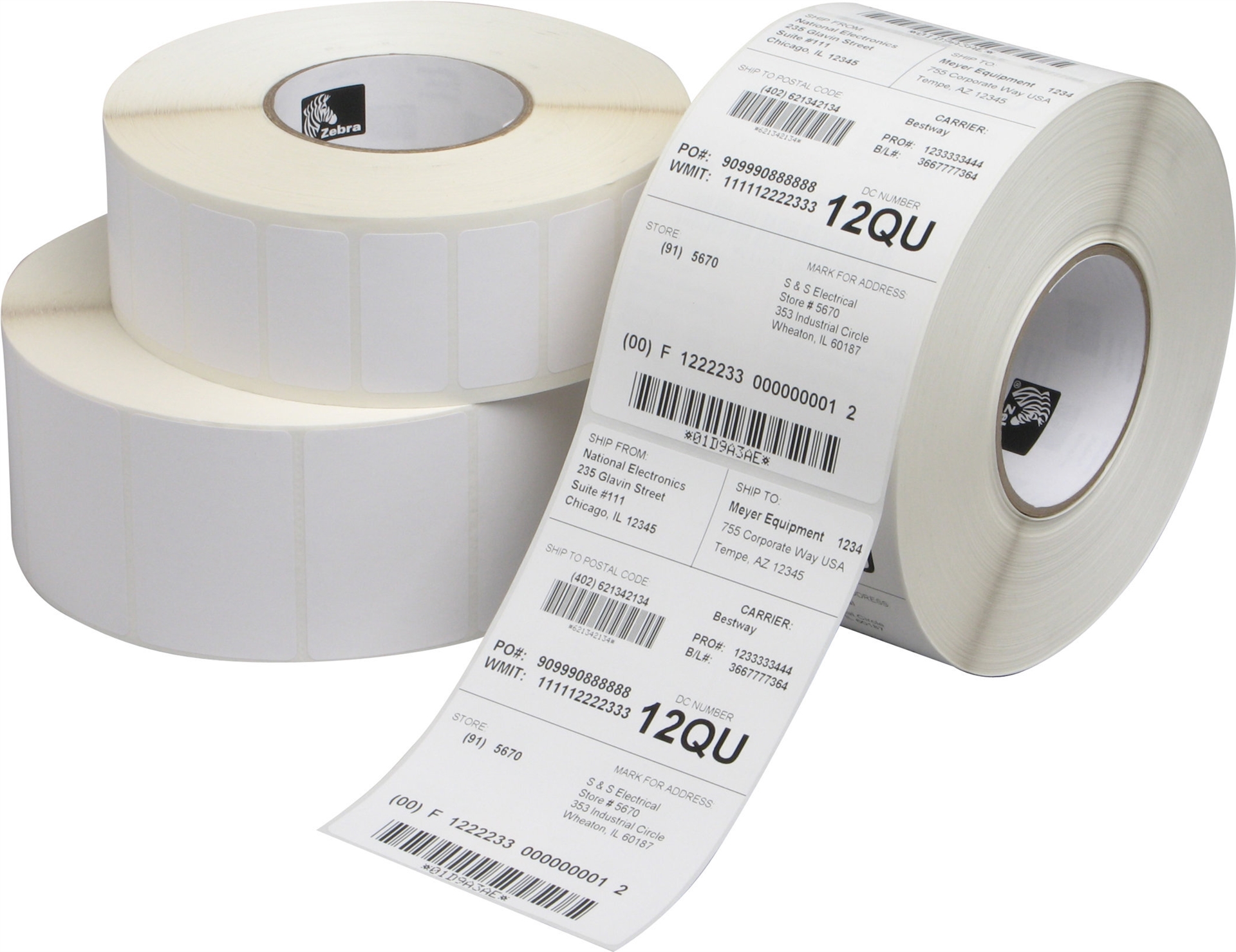 ZEBRA Label, Paper, 102x149mm, Thermal Transfer, Z-PERFORM 1000T, Uncoated, Permanent Adhesive, Fanfolded (3007956)