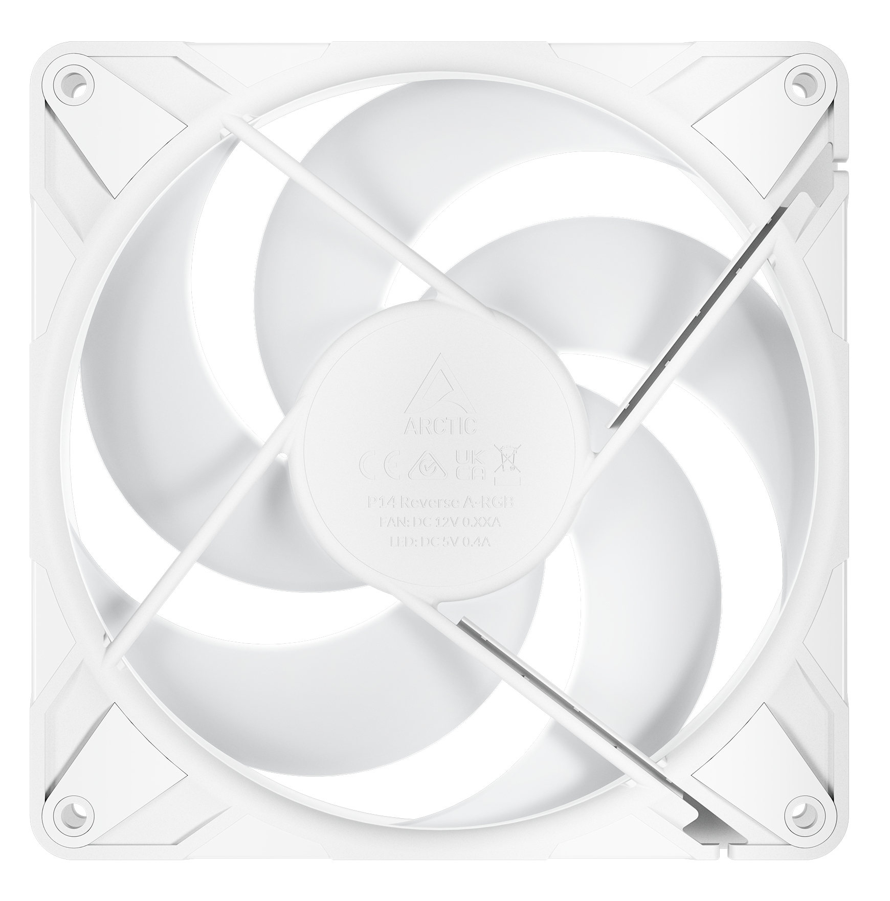 Arctic P14 Pro Reverse A-RGB 140 mm PWM Gehäuselüfter Weiß