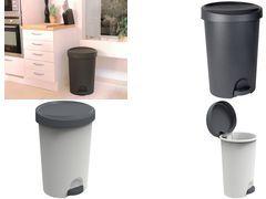 EDA Tret-Abfallbehälter Stepy, 45 Liter, PP, anthrazit modernes Design, mit Tretpedal, - 1 Stück (010631 G.ANT)