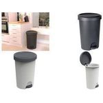 EDA Tret-Abfallbehälter Stepy, 45 Liter, PP, anthrazit modernes Design, mit Tretpedal, - 1 Stück (010631 G.ANT)