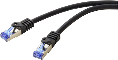 Renkforce RF-5771526 Netzwerkkabel Schwarz 0,5 m Cat6a S/FTP (S-STP) (RF-5771526)