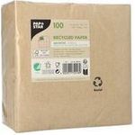 PAPSTAR Lunch-Servietten, 330 x 330 mm, 3-lagig, natur 1/4 Falz, aus recyceltem Tissue, bedruckt mit Farben auf - 1 Stück (89765)