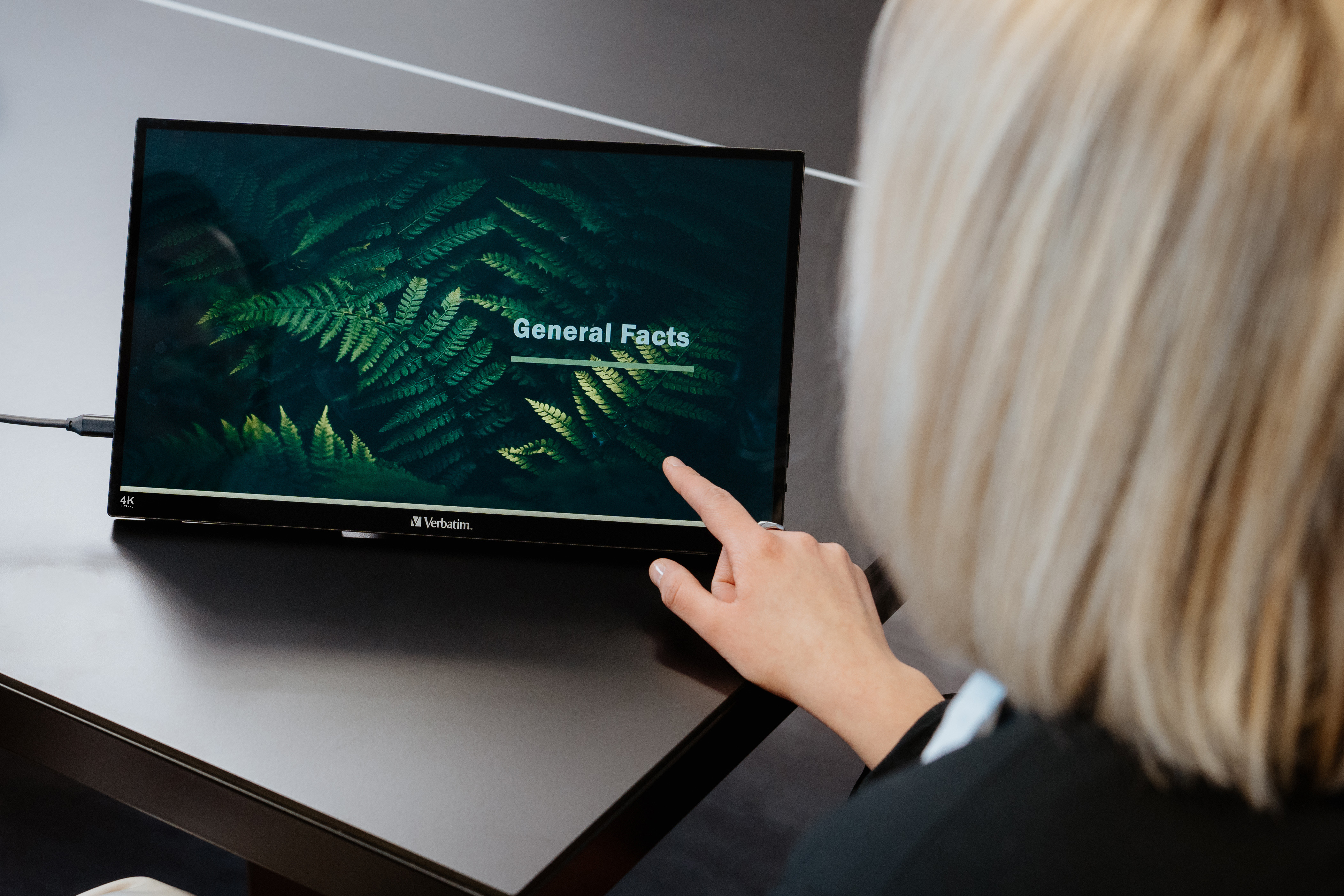 Verbatim 32238 Computerbildschirm 39,6 cm (15.6") 3840 x 2160 Pixel 4K Ultra HD LCD Touchscreen Schwarz (32238)