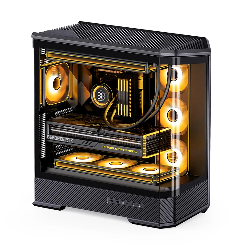 Jonsbo D400 Midi Tower ATX Tempered Glass Schwarz