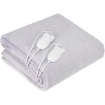 Adler AD 7426 Heizdecke Elektrischer Bettwärmer 60 W Grau Fleece - Polyester (AD 7426)