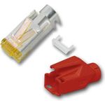 RJ45-Hirose Stecker STP, TM31 rot, 100 Stück, 3 Elemente, Cat.6A Hersteller: HIROSE (H7642.6-100)