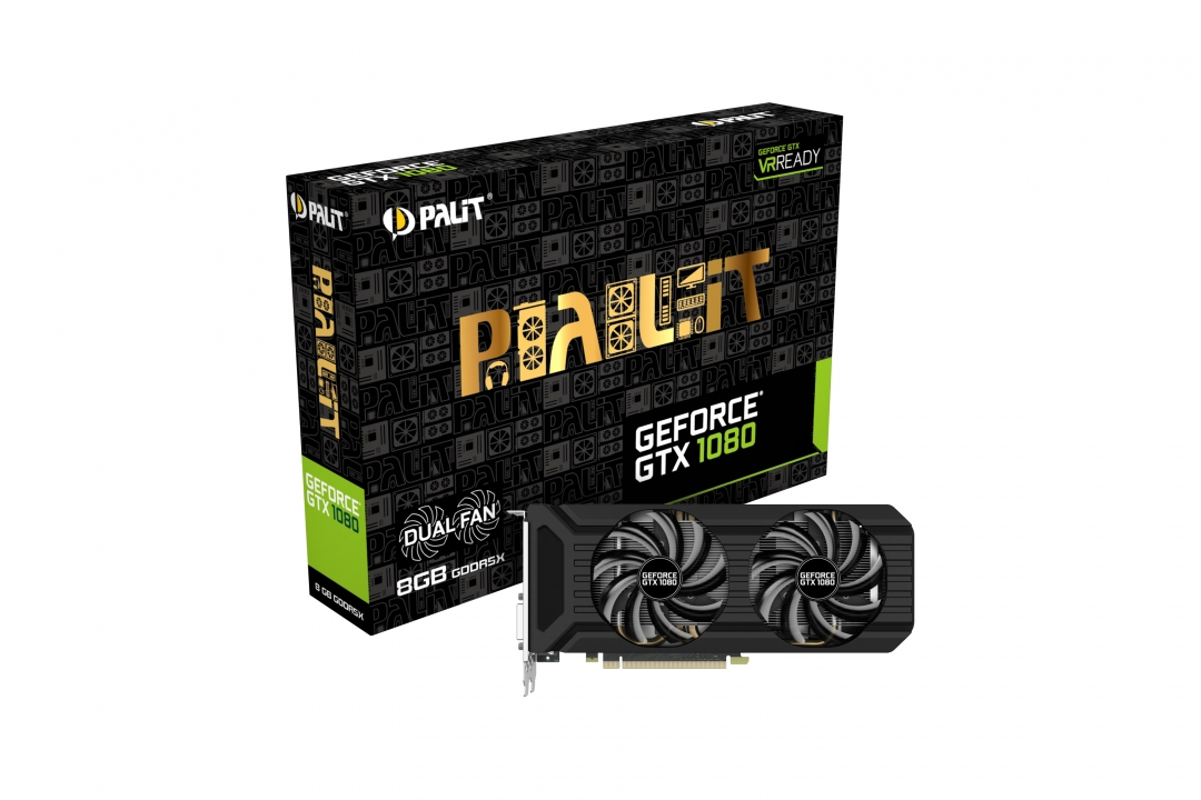Palit GeForce GTX 1080 Dual 8 GB GDDR5X Grafikkarte Schwarz