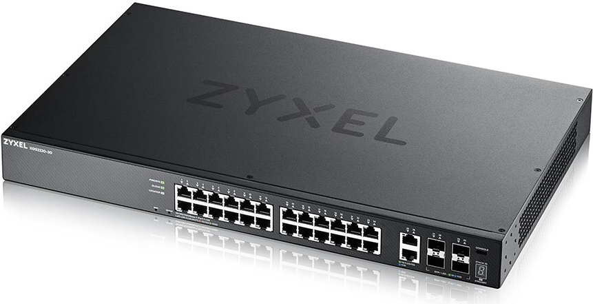 Zyxel XGS2220 Series XGS2220-30 Managed L3 Switch 30 Ports Schwarz